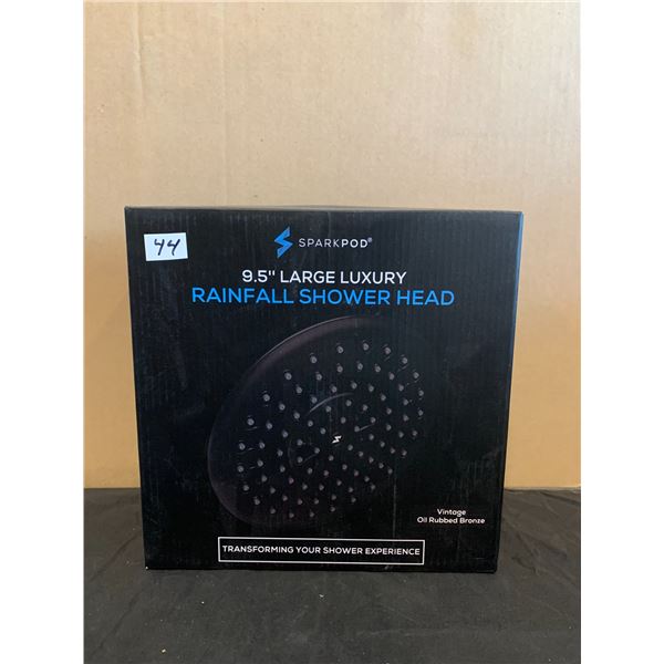 Large Luxury 9.5" Rainfall Shower Head - Vintage Oil Rubbed Bronze Color