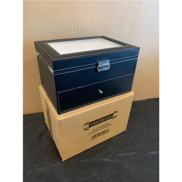 Cas De' Lux 20 Slot Glass Top Watch Box
