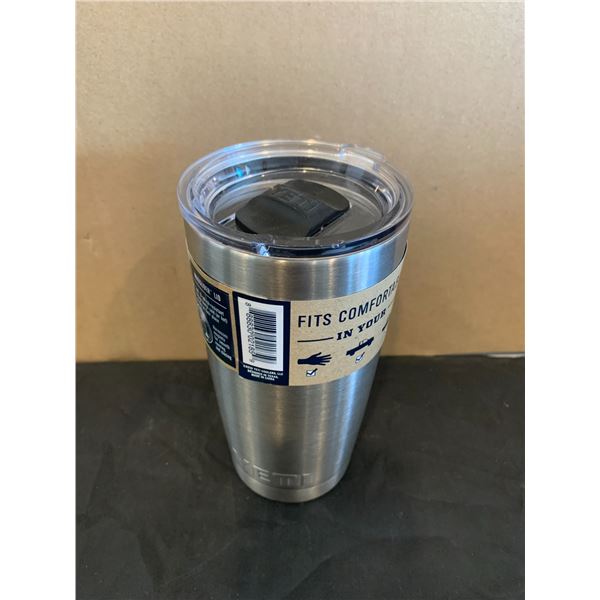 Silver 20 OZ Yeti Rambler Tumbler