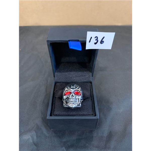 Skull Ring With Jesus On Forhead