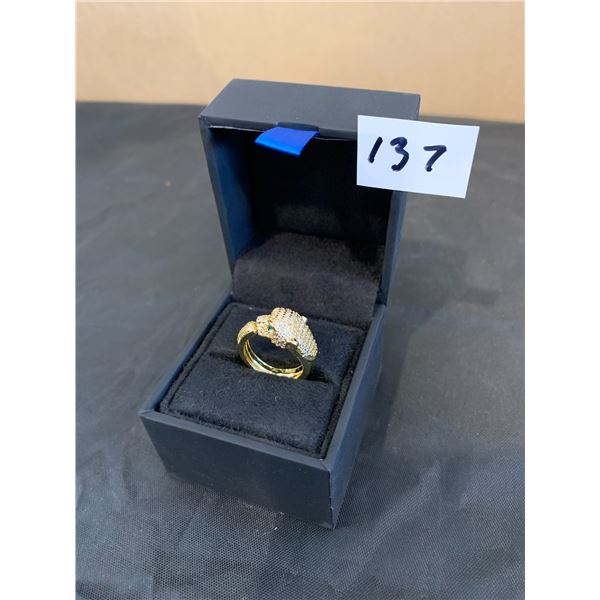 Gold Colored Panther Ring