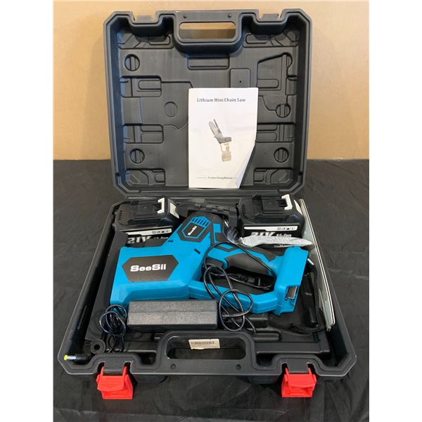 SeeSii Lithium Mini Cordless Chainsaw + 2 Batteries