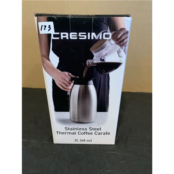 Cresimo 2L Stainless Steel Thermal Coffee Carafe