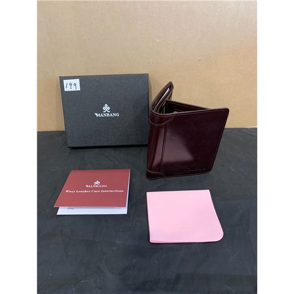ManBang Waxy Leather Brown Mens Wallet