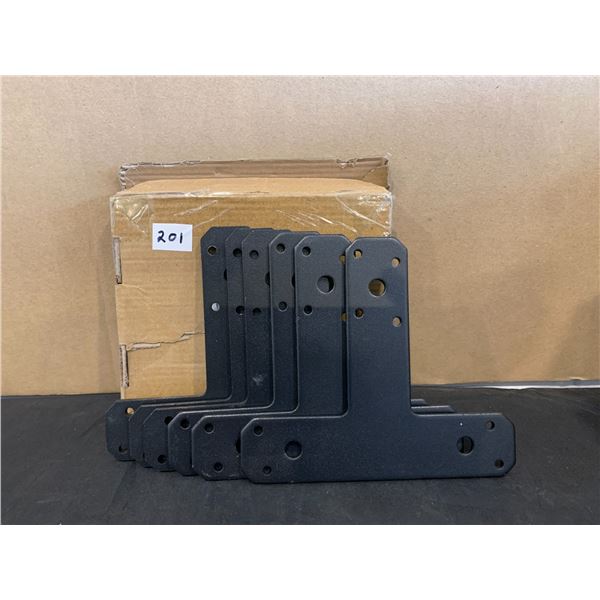 6 Pack Black T Shaped Truss Tie Plates