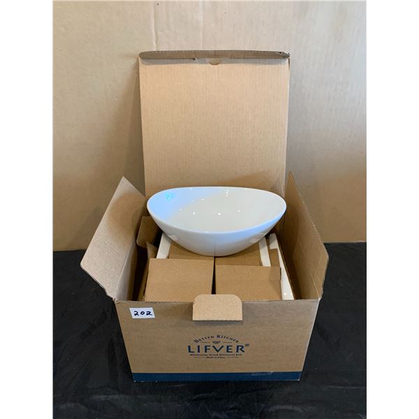 7 Inch 17OZ Porcelain Oval Dessert Bowls