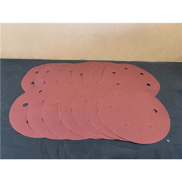 9 Inch 6 Hole Velcro Back Sanding Discs 100 GRIT - 15 PCS