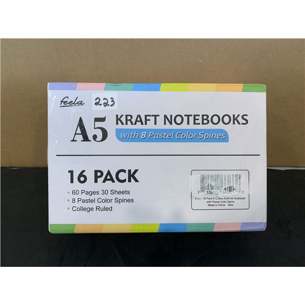A5 Kraft Notebooks - 16 Pack