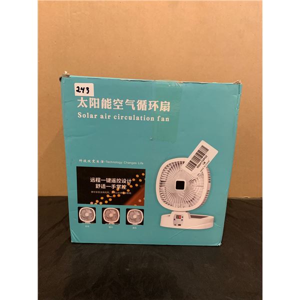 Solar Powered Circulating Fan