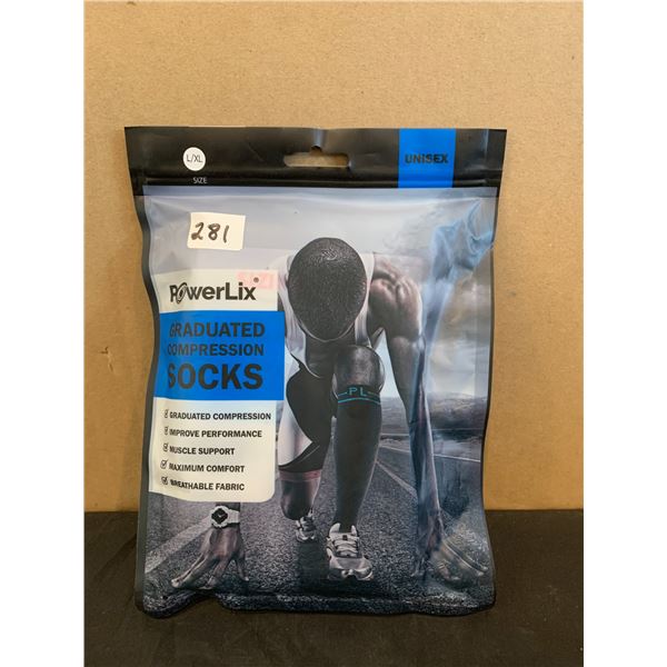 Powerlix Graduated Compression Socks - L/XL