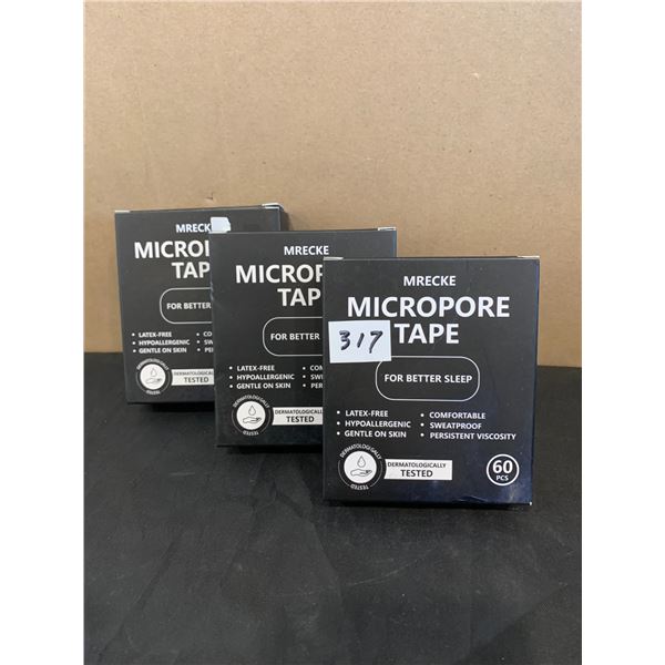 Lot Of Three MRECKE Micropore Tape - 60 PCS