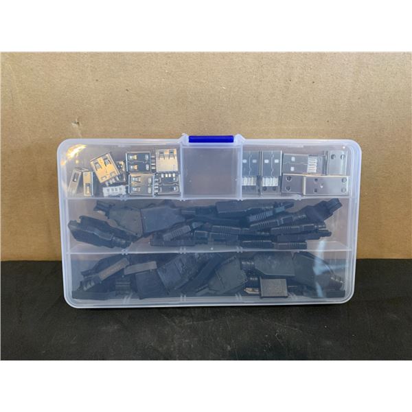 20 PCS 2.0 USB Male Female Plug Connector Assortment Kit - 4 Pin