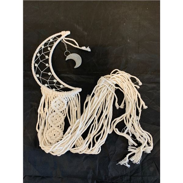 Moon Dream Catch BOHO Macrame
