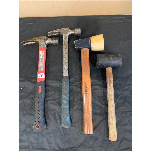 Lot of 2 Hammers + 2 Mallets