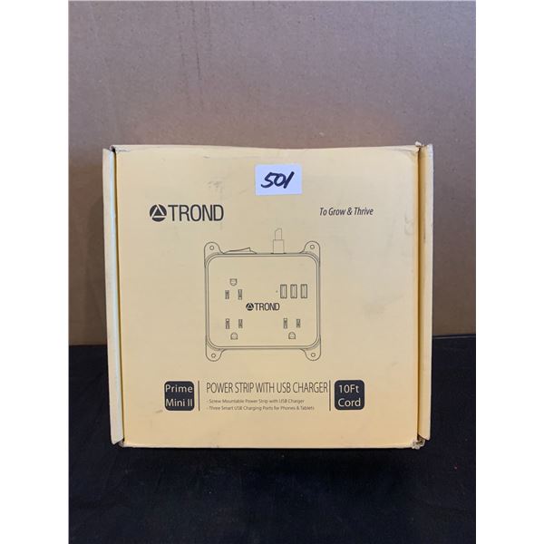 TROND Power Strip With USB Charger - 10 FT