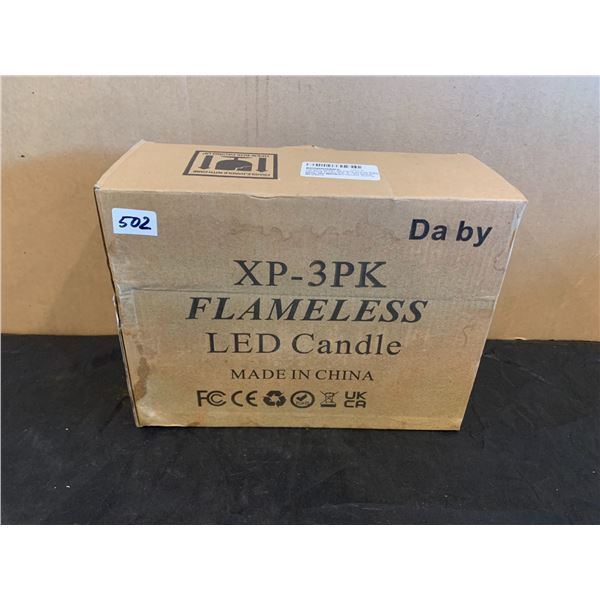 Flameless Candle Set - 3 PCS With Remote & Fairy Lights