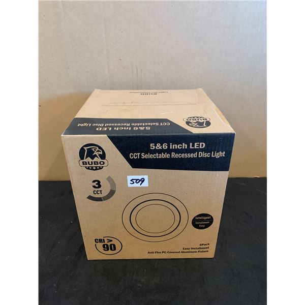 Anti Fire PC Covered Aluminum 5 & 6 Inch LED Recessed Disc Lights 6 PK