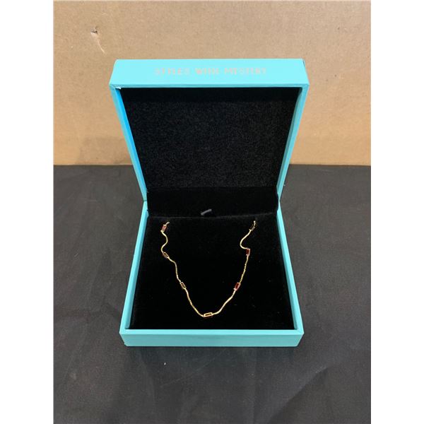 Sterling Silver Gold Plated Birthstone Necklack For Women