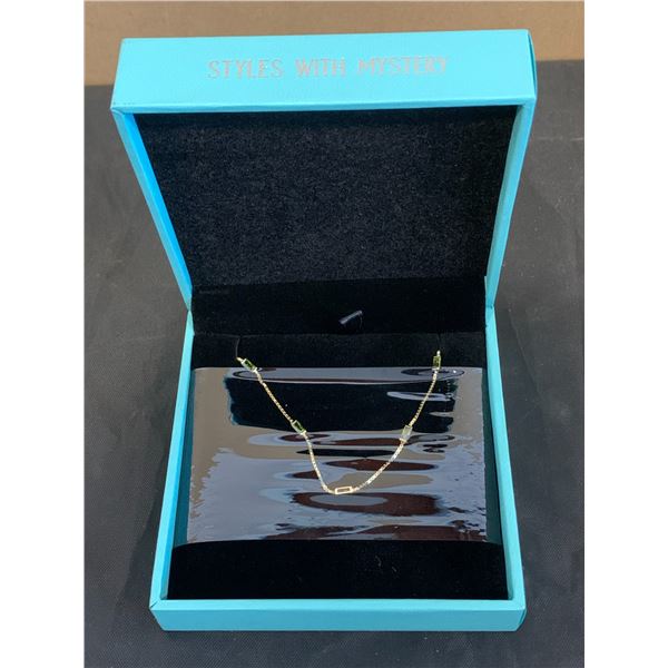 Sterling Silver Gold Plated Birthstone Necklack For Women