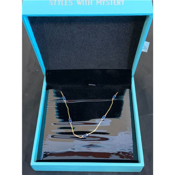 Sterling Silver Gold Plated Birthstone Necklack For Women