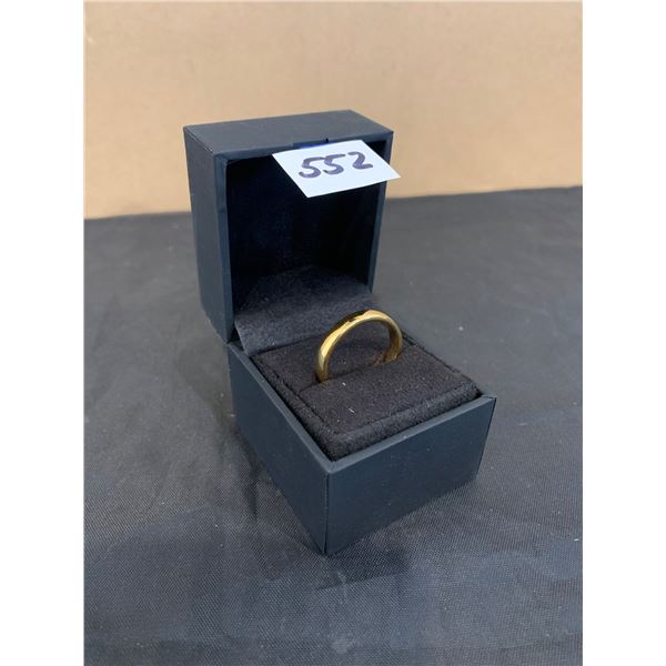 Size 12 - 4mm - Tungsten Wedding Ring - Gold Color