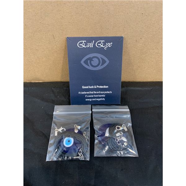 2 PC Evil Eye Amulet Lucky Necklace