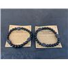 Image 1 : Lot of 2 Men's Bead Stone Bracelets