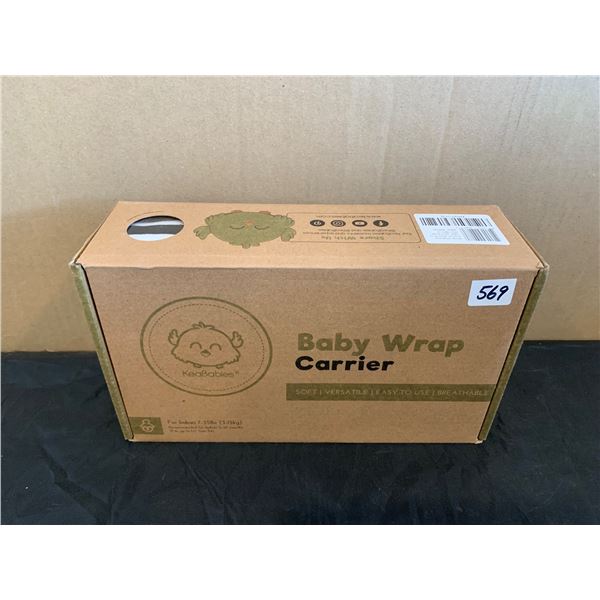 Baby Wrap Carrier - Black/ White Stripe Color (7-35lbs Babies)