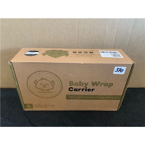 Baby Wrap Carrier - Black/ White Stripe Color (7-35lbs Babies)