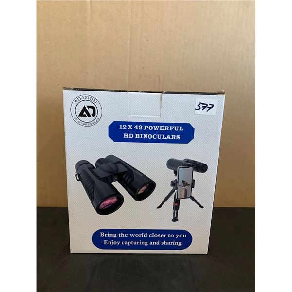 12x42 High Definition Binoculars + Accessories