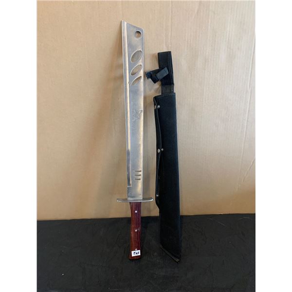 Howling Wolf Machete + Fabric Sheath