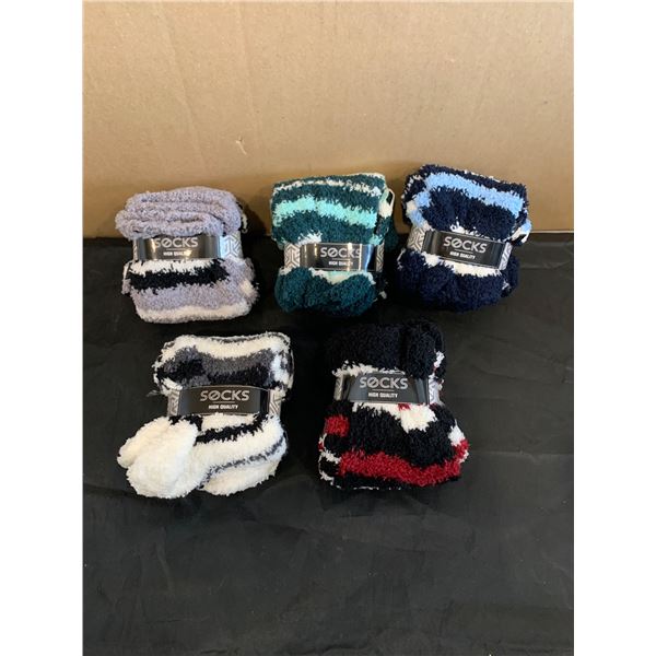 Fuzzy Slipper Socks With Grips ( Non Slip )