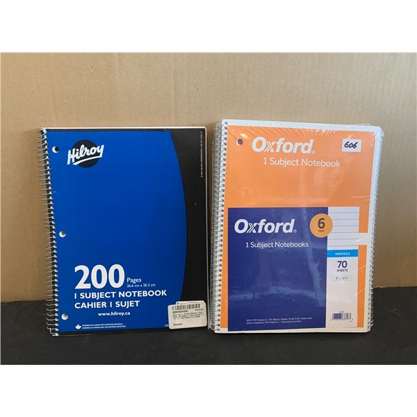 6 Pack of 1 Subject Notebooks - 1 Hilroy 200 Page Book