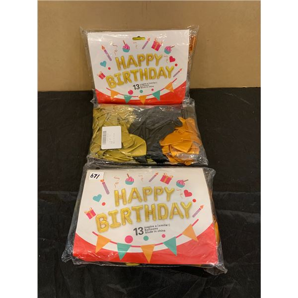 3 Packs of 13 Inspire A Balloon Birthday Sets