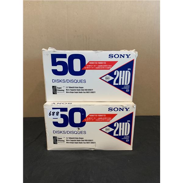 2 Boxes Of Old Floppy Disks