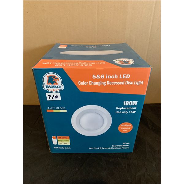 Bubo 5&6 Inch LED Color Changing Recessed Disc Light - 6 Pack