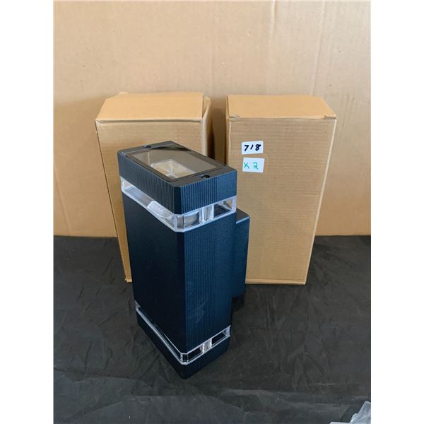 Lot of 2 LED Outdoor Wall Aluminum Porch Light