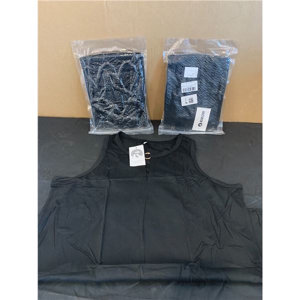 RIROW 1 Keyhole Tank Top - 2 Blouses - Black - Large Womens