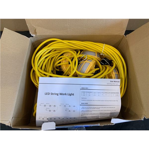String Of LED Work Site Lights 100 FT