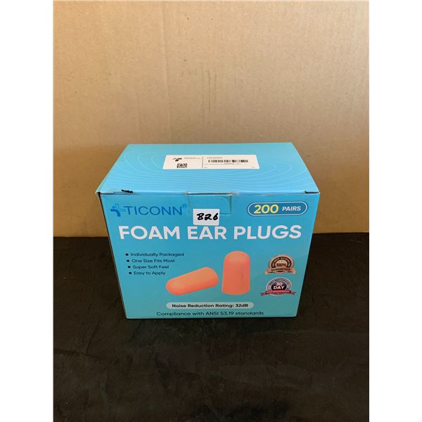 200 Pairs of Foam Ear Plugs