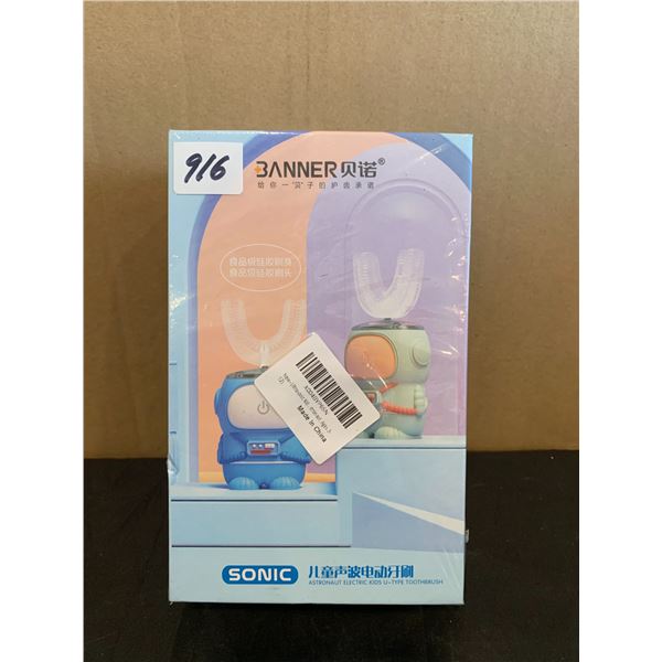 SONIC Astronaut Shaped Kids Electric U-Type Toothbrush