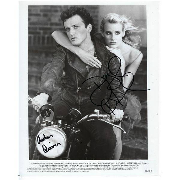 Reckless Aidan Quinn and Daryl Hannah signed movie photo