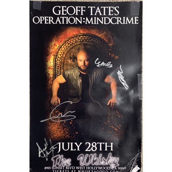 Queensryche Geoff Tate's Operation: Mindcrime signed poster