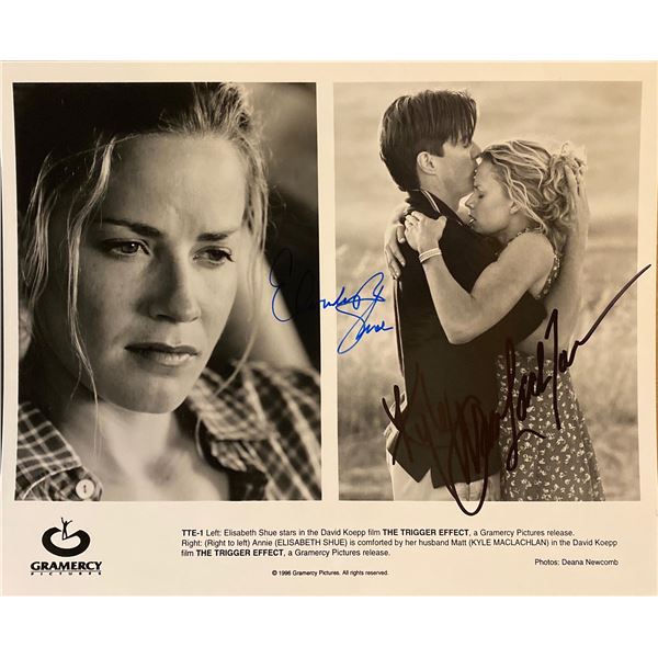 The Trigger Effect Elisabeth Shue and Kyle MacLachlan signed movie photo