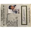 Image 1 : Boston Red Sox Ted Williams signed stat page