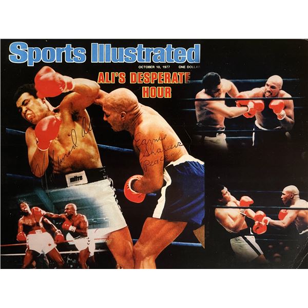 Muhammad Ali Ernie Shavers signed photo