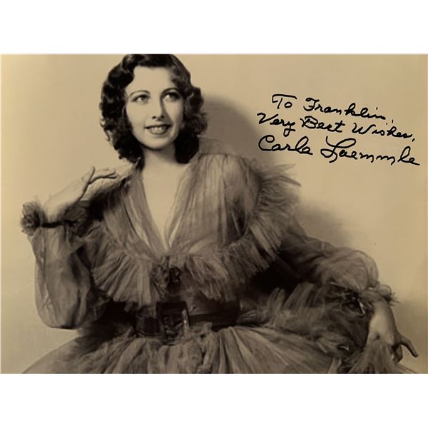Carla Laemmle signed photo