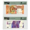 Image 2 : Aruba. Centrale Bank Van Aruba, 1990 & 2019, Issued Banknote pair.