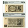 Image 1 : Bohemia & Moravia. Bohemia and Moravia. 1944 "Top Pop"  Specimen Banknote Pair