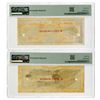 Image 2 : China. Central Bank of China, 1945, Front and Back Specimen Pair.